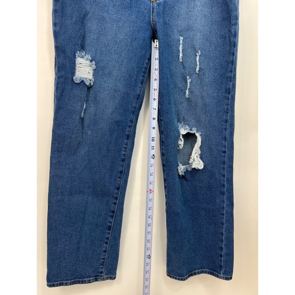 BBJ Los Angeles Medium Ripped Wash High Rise Jeans Womens Size 13/31 - Picture 6 of 11